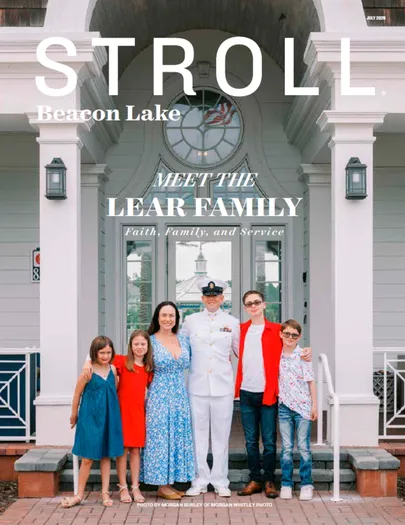 STROLL Beacon Lake magazine cover, July 2026, featuring The Culinary Duo